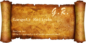 Gangetz Relinda névjegykártya
